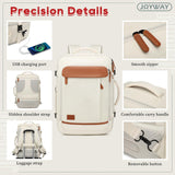 Joyway Expandable Luggage Sets 5 Piece, Lightweight Hard Shell Travel Suitcase Set with Spinner Wheels and TSA Lock, White