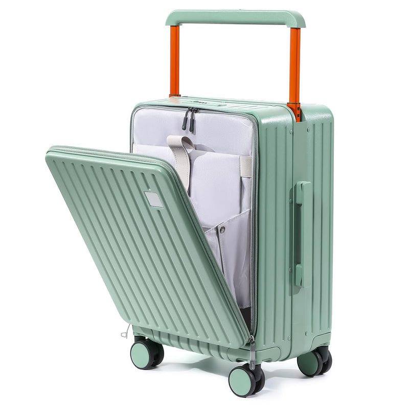 Joyway Hardshell Carry on Luggage Airline Approved with Front Pocket, Lightweight Hardside 20 Inch Suitcase with Spinner Wheels and TSA Lock (Green, Carry on Luggage - 20 In)