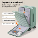 Joyway Hardshell Carry on Luggage Airline Approved with Front Pocket, Lightweight Hardside 20 Inch Suitcase with Spinner Wheels and TSA Lock (Green, Carry on Luggage - 20 In)
