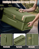 Joyway Luggage Sets 2 Piece, 22 Inch Carry On and 26 Inch Checked, Green