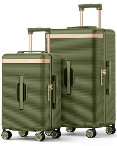 Joyway Luggage Sets 2 Piece, 22 Inch Carry On and 26 Inch Checked, Green