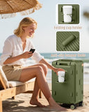 Joyway Luggage Sets 2 Piece, 22 Inch Carry On and 26 Inch Checked, Green