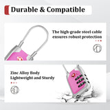 Joyway TSA Approved Luggage Lock, 3 Digit Combination Cable Lock with Alloy Body, Travel Combination Locks for Suitcases, Backpack and Golf Bag (Pink, 4Pack)