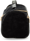 Juicy Couture Black Makeup Bag Cosmetics Organizer Travel Essentials Hanging Duffel Velour Rhinestones