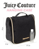 Juicy Couture Black Makeup Bag Cosmetics Organizer Travel Essentials Hanging Hook Velour Logo