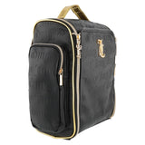 Juicy Couture Black Makeup Bag Cosmetics Organizer Travel Essentials Hanging Side Zip Pockets