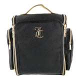 Juicy Couture Black Makeup Bag Cosmetics Organizer Travel Essentials Hanging Side Zip Pockets