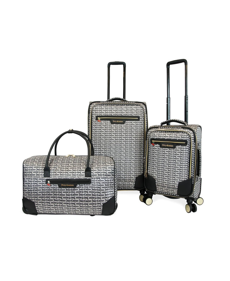 Juicy Couture Evelyn 3pc Softside Luggage Set - 21" carry - on, 29" check - in and 22" rolling duffel