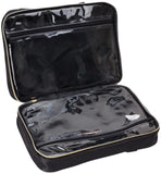 Juicy Couture Hot Pink Black Makeup Bag Cosmetics Organizer Travel Essentials Weekender Leopard Print