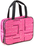 Juicy Couture Hot Pink Graffiti Makeup Bag Cosmetics Organizer Travel Essentials Weekender Logo