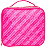Juicy Couture Hot Pink Makeup Bag Cosmetics Organizer Travel Essentials Compartmentalized Logo Print