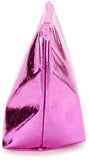 Juicy Couture Hot Pink Makeup Bag Cosmetics Organizer Travel Essentials Zip Top Wedge Shiny Crown