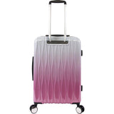 Juicy Couture Lindsay 3 - piece Hardside Spinner Luggage Set Luggage Set, Silver Fuchsia
