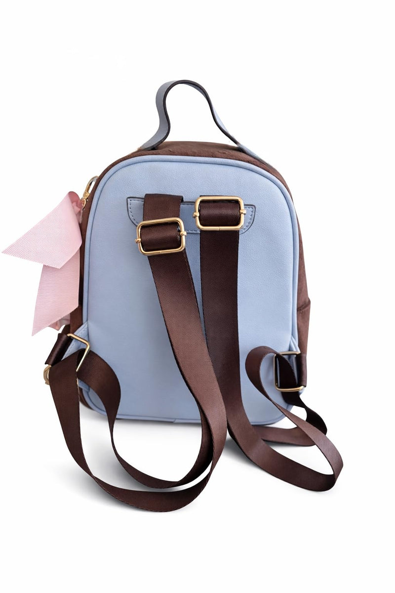 Juicy Couture Mini Backpack Purse for Women, Velour Logo Backpack with Front Zip Pocket, Top Handle & Adjustable Straps (Chocolate)