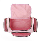 Juicy Couture Pink Makeup Bag Cosmetics Organizer Travel Essentials Duffel Velour Gold Terrier Dog Rhinestone Crown