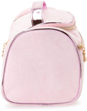 Juicy Couture Pink Makeup Bag Cosmetics Organizer Travel Essentials Hanging Duffel Velour Rhinestones
