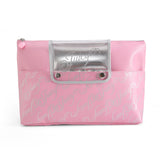 Juicy Couture Pink Makeup Bag Cosmetics Organizer Travel Essentials Removable Brush Holder Retro Style Faux Leather
