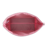 Juicy Couture Pink Makeup Bag Cosmetics Organizer Travel Essentials Top Zip Pouch Rhinestone Velour