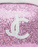 Juicy Couture Silver Pink Makeup Bag Cosmetics Organizer Travel Essentials Clutch Coin Purse Three Piece Set Shiny Glitter