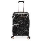 Juicy Couture Vivian 3 Piece Hardside Spinner Luggage Set Luggage Set, Black Marble Web