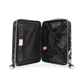 Juicy Couture Vivian 3 Piece Hardside Spinner Luggage Set Luggage Set, Black Marble Web