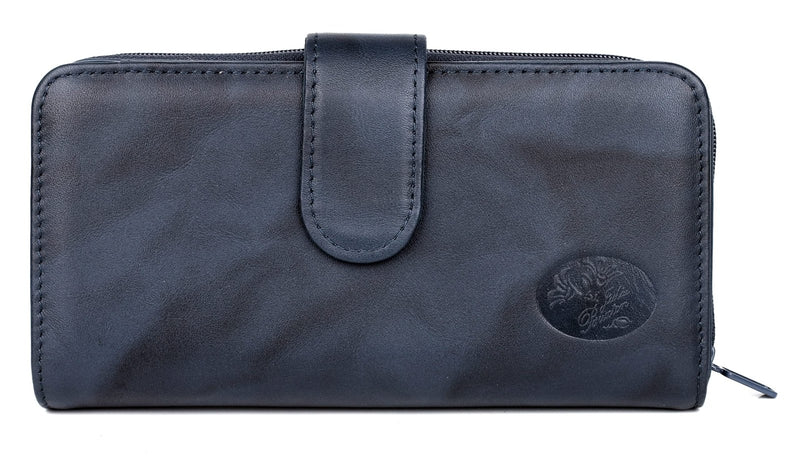 Julia Buxton Heiress Checkbook Wallet Navy