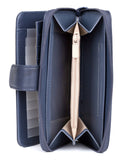 Julia Buxton Heiress Checkbook Wallet Navy