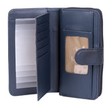 Julia Buxton Heiress Checkbook Wallet Navy