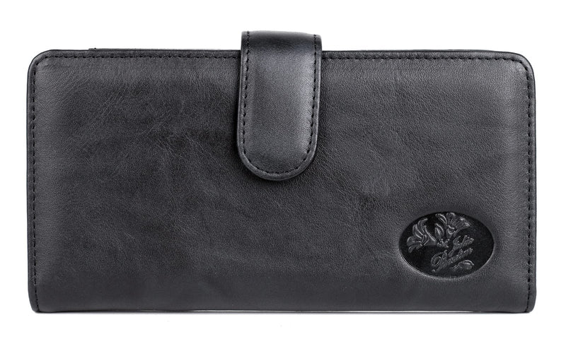 Julia Buxton Heiress Pik - Me - Up® Checkbook Keeper Black