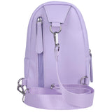 Julia Buxton Vegan Leather Women's Travel Sling Bag, Cross - Body Sling Fanny Pack for Teens Girls,Ladies,Gift Idea, Lilac