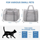JUNGYOUN Premium Cat Carrier - Pet Carrier for Cat & Small Dogs up to 15lbs - Airline Approved Travel Dog Carrier with Anti - Escape Zippers, Collapsible Travel Bowl & Padded Strap