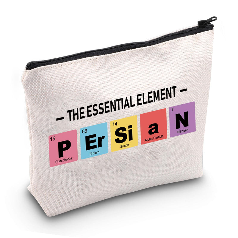 JXGZSO Funny Persian Pride Cosmetic Bag Love Persian Makeup Pouch Persian New Year Happy Norouz Gift Persian Gift (essential element Bag)