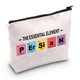 JXGZSO Funny Persian Pride Cosmetic Bag Love Persian Makeup Pouch Persian New Year Happy Norouz Gift Persian Gift (essential element Bag)