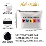 JXGZSO Funny Persian Pride Cosmetic Bag Love Persian Makeup Pouch Persian New Year Happy Norouz Gift Persian Gift (essential element Bag)