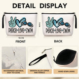 Jztco Swimming Bag Funny Swimming Gifts for Swimming Team Gifts Swim Gifts, Swim Teacher Gifts, Swimming Makeup Bag Thank You Birthday Gifts for Women Her Female Swimmer