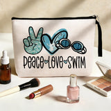 Jztco Swimming Bag Funny Swimming Gifts for Swimming Team Gifts Swim Gifts, Swim Teacher Gifts, Swimming Makeup Bag Thank You Birthday Gifts for Women Her Female Swimmer