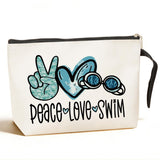 Jztco Swimming Bag Funny Swimming Gifts for Swimming Team Gifts Swim Gifts, Swim Teacher Gifts, Swimming Makeup Bag Thank You Birthday Gifts for Women Her Female Swimmer