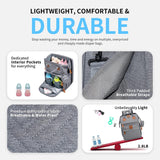 KABAQOO Diaper Bag Backpack with Detachable Changing Station, Large Capacity Baby Diaper Bags for Boys & Girls, Baby Registry Search Stuff & Shower Gifts, Newborn Essentials Must Haves, Grey