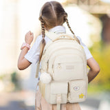 kadilong Cute Middle High School Bags Bookbag for Teen Girls,Laptop Backpack for Women,Back Pack Knapsack for College Student(Beige)