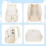 kadilong Cute Middle High School Bags Bookbag for Teen Girls,Laptop Backpack for Women,Back Pack Knapsack for College Student(Beige)