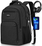 kadilong Laptop Backpack for Men, School Bookbag Gift for Teens Boys Student High School,College Computer Bag Business Anti Theft Sturdy Back Pack with USB Charger Fits 15.6 Inch Notebook, Black