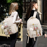 kadilong School Backpack for Teen Girls,Cute Backpacks for Women Aesthetic Bookbag Laptop Bag Back Pack for Middle School