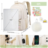 kadilong School Backpack for Teen Girls,Cute Backpacks for Women Aesthetic Bookbag Laptop Bag Back Pack for Middle School