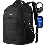 kadilong School Backpacks for Teen Boys Laptop Backpack Men,Bookbag College Computer Bag with USB Charging Port for Work Business Middle High School Student,Black