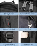 kadilong School Backpacks for Teen Boys Laptop Backpack Men,Bookbag College Computer Bag with USB Charging Port for Work Business Middle High School Student,Black