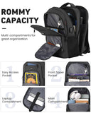 kadilong School Backpacks for Teen Boys Laptop Backpack Men,Bookbag College Computer Bag with USB Charging Port for Work Business Middle High School Student,Black