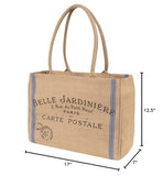 KAF Home Jute Market Tote Bag with Handles (Bell Jardinere)