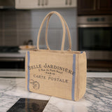 KAF Home Jute Market Tote Bag with Handles (Bell Jardinere)