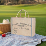 KAF Home Jute Market Tote Bag with Handles (Bell Jardinere)
