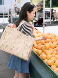 KAF Home Jute Market Tote Bag with Handles (Bell Jardinere)